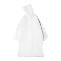 鸣固 成人雨衣防汛男女士长款带帽加厚户外旅游徒步常备雨披 EVA白色KW156355