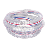 鸣固 防汛PVC透明钢丝软管耐油管负压管抗冻季软螺旋钢丝增强PVC软管1寸Φ25 PN0.4 5米