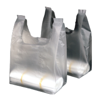 鸣固 马甲袋 透明背心袋手提打包袋超市购物袋 3丝 35CM*54CM 500只