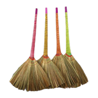 鸣固 手工高粱苗植物芒草扫把芒花笤帚凤尾草扫把芦苇高粱扫帚 彩柄间色芒草扫把