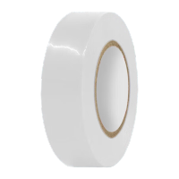 鸣固 电工胶带 PVC绝缘胶带 电胶布无铅防水电工胶布电气胶带(白色10个/一筒)KW822092