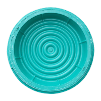 鸣固下沉式圆形方形草坪井 绿化SMC草盆井 隐形树脂复合植草种植井盖 圆井700*130mm(±10mm)