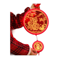 鸣固 2022新年元旦发光福字春节挂灯3D门福过年室内装饰灯门口挂饰商场小彩灯电池款 事业福+福袋ZL5223