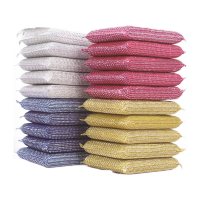 鸣固 去污海绵 加大加厚海绵擦 金银丝百洁布 12*8*1.5cm 20片