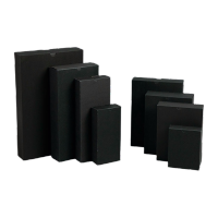 鸣固 抽屉纸盒 黑卡纸盒 长方形花茶包装盒 袜子衣服折叠盒化妆品阿胶糕礼品盒 32*20*5cm(20个)ZH1524