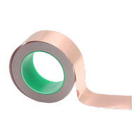 鸣固 双面导电铜箔胶带 纯铜自粘铜箔胶纸单面带胶30m*5mm*0.05mm 10卷