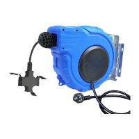 鸣固气鼓自动伸缩卷管器自动回收气管收管器卷线器绕管器电鼓15米(2*1.5平-防水插座)接2500瓦以下设备