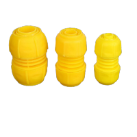 鸣固 MGS0121 塑料水管接头软管快速接口花园延长水管活接网纹管黄色塑料快接 1寸变4分