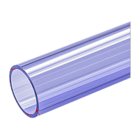 鸣固  PVC水管透明硬管UPVC管件 鸭嘴出水管 透明硬管塑料透明管  外径40mm壁厚3.2mm(每米价格 )