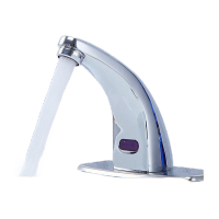 鸣固  全自动感应水龙头单冷水智能冷热感应式洗手面盆红外线出水洗手器 B-1直流款(铜款)