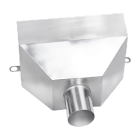 鸣固  不锈钢雨水漏斗雨水兜天沟下水口侧排斗泄水管雨水槽排水斗201圆形出水管外径89mm