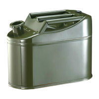 鸣固 加厚加油汽油桶卧式油桶 大铁皮柴油壶罐摩托汽车备用油箱 5L铁盖扁桶+油管 ZB1033