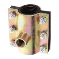 鸣固管道钢板哈夫节分水器抢修接三通变径分水三通补漏器快速接头管卡主管外径DN100支管外径DN80