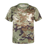 鸣固 新网短袖T恤 透气快干夏令营拓展户外运动网眼T恤训练服 丛林泥点 单上衣 175cm