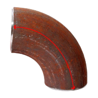 鸣固  90度碳钢焊接弯头无缝冲压铁弯头国标不锈钢大口径对焊弯头 外径108*4