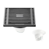 鸣固  枪灰色铜体地漏淋浴两用加厚直排防臭防虫大排量长条地漏 铜体(淋浴单用款)