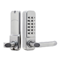 鸣固 按键式机械密码锁 扫铬银 70中心距锁体