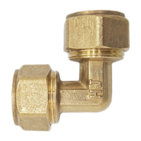 鸣固 太阳能热水器1216铝塑管配件铜接头L16等弯等径弯头