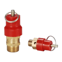 鸣固 安全阀小红帽 弹簧式安全阀空压机排气阀拉环排气阀泄压阀  3分(3/8)压力8公斤