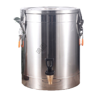 鸣固 不锈钢保温桶 超长商用饭桶 大容量汤桶豆浆奶茶桶 摆摊冰粉桶 201不锈钢 50L 单龙头 ZB1018