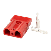 鸣固 适用于安德森电动叉车充电插头大电流连接器电瓶接插件 50A红色一只 MGL0341