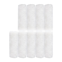 鸣固 滚筒刷替换芯 棉线滚动刷 多种规格拇指 仿羊毛纯白色小拇指替换芯 10个 CS139505