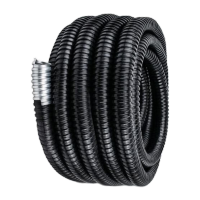 鸣固 黑色包塑金属软管 塑料穿线管波纹管电线电缆保护套管蛇皮管 加厚10mm(100米价格)