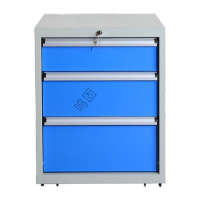 鸣固 多功能抽屉式工具柜 移动推车工具箱汽修工具车维修工具车 三抽工具柜