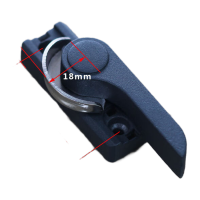 鸣固 铝合金门窗斜柄月牙锁 灰左[孔距45mm]2号钩 TS268476050