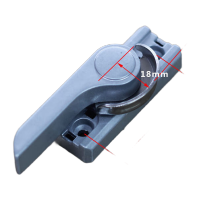 鸣固 铝合金门窗斜柄月牙锁 银右[孔距45mm]1号钩 TS268476054