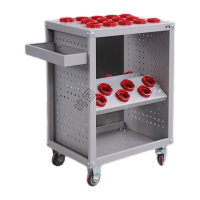 鸣固 刀具车 放刀架刀具柜数控手推存放车管理车柜加工中心刀架 刀套工具架 ENS-262M(HSK40刀套)ZB1895