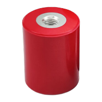 鸣固 绝缘子低压配电柜用零排端子高强度红色圆柱型 MNS30直径*30高*M6