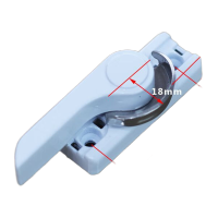 鸣固 铝合金门窗斜柄月牙锁 白右[孔距45mm]2号钩 TS202768495