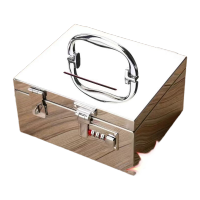 鸣固 不锈钢密码箱20*17*11cm 密码锁+挂锁15万存钱罐 TS259594542