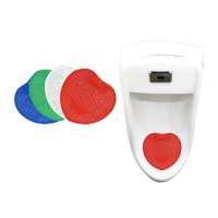 鸣固 尿斗香片 男小便池过滤网芳香垫厕所除臭芳香片防堵防溅尿 蓝色小孔 5片 KS6734