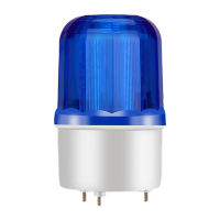 鸣固 LED警示灯 LTE-1101J 旋转报警灯220V 带叫蓝色 TS166153531