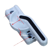 鸣固 铝合金门窗韩式月牙锁 白左[孔距46mm]2号钩 TS268476028