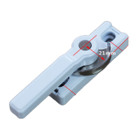 鸣固 铝合金门窗双向月牙锁 白[孔距50-55mm]2号钩 TS268476030