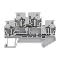 鸣固 弹簧接线端子排 导轨式直插快速接线端子ST-2.5灰色(黄铜) MGL2209