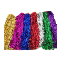 鸣固 装饰拉花 商场学校年会布置装饰拉花彩色毛条彩带布置品 (10条装)大红色 ZH1495