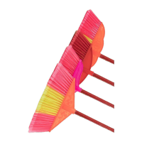 鸣固 ZJ6350开丝硬毛塑料扫把 橡胶除尘扫帚 清洁环卫笤帚 木柄+彩色开丝四排硬毛扫把 TS023222136