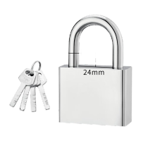 鸣固 仿不锈钢挂锁 短(不通开50MM)配4钥匙 TS156435801