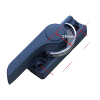 鸣固 铝合金门窗斜柄月牙锁 灰右[孔距45mm]1号钩 TS267841964