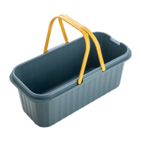 鸣固 拖把桶大号带轮家用拖地桶长方形单桶平板拖把桶拖布桶 长方形塑料拖把桶 蓝色 带轮 大号 TS187539116