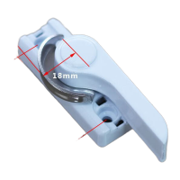 鸣固 铝合金门窗斜柄月牙锁 白左[孔距45mm]1号钩 TS202344873