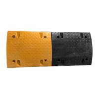 鸣固 橡胶减速带加厚斜坡缓冲米粒款减速带-实心款500*430*50 TS132796955