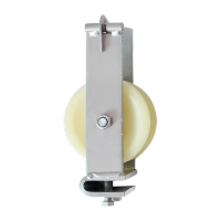 鸣固 放线滑轮尼龙轮 座式座挂两用挂钩式放线滑车 朝天150*60