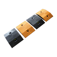 鸣固 橡胶减速带加厚斜坡缓冲带5个厚梯形四合一250*350*50mm TS164163132