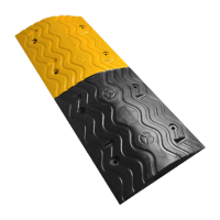 鸣固 橡胶减速带加厚斜坡缓冲带38宽7个厚波浪1000*380*70mm TS133234811