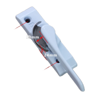 鸣固 铝合金门窗龙山月牙锁 左[孔距60mm]3号钩 TS202344861